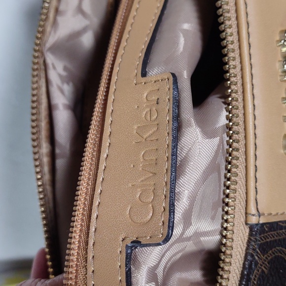 Calvin Klein Signature Monogram Satchel - Picture 9 of 13